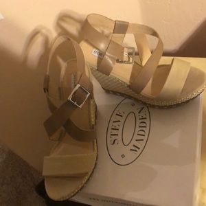 Natural and Tan Platforms Steve Madden